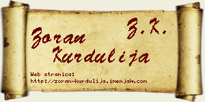 Zoran Kurdulija vizit kartica